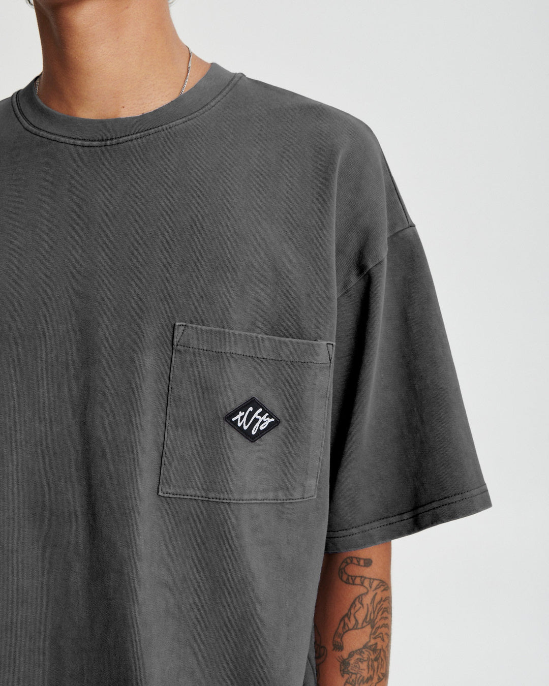 Critical Slide Scribble Pocket Tee - ASHPHALT - Sun Diego Boardshop