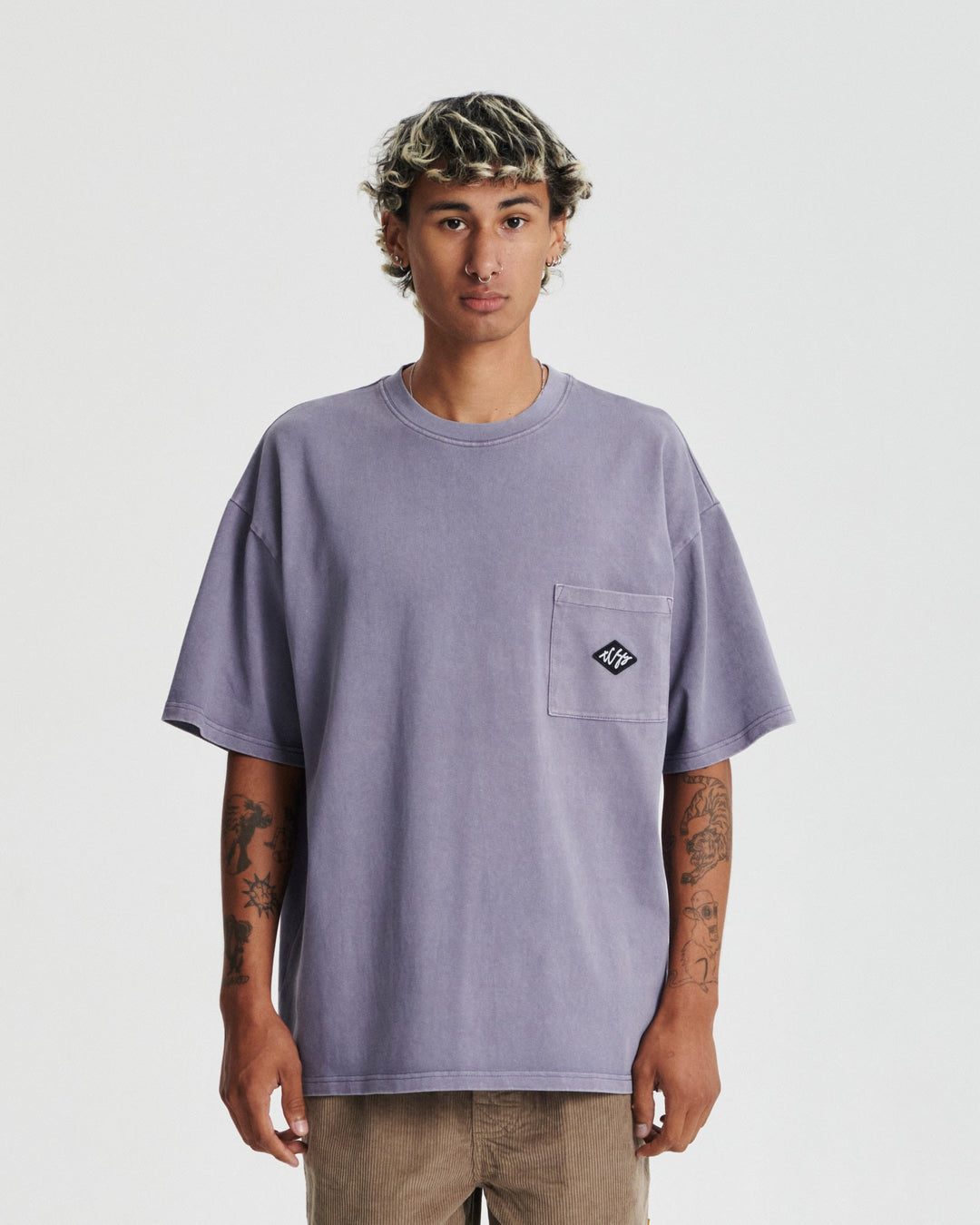 Critical Slide Scribble Pocket Tee - PURPLE MAUVE - Sun Diego Boardshop