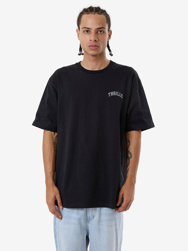 THRILLS Believe Oversize Fit Tee - BLACK - Sun Diego Boardshop