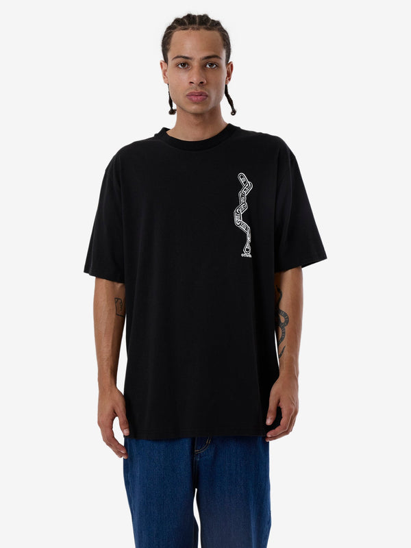 THRILLS Chain Of Disorder Oversize Fit Tee - BLACK - Sun Diego Boardshop