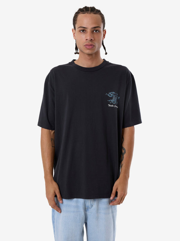 THRILLS Heat Oversize Fit Tee - WASHED BLACK - Sun Diego Boardshop