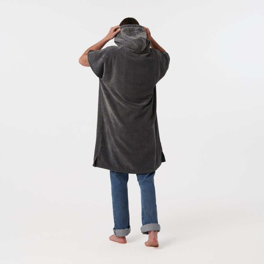 SLOWTIDE The Digs Extra-Warm Poncho - HEATHER GREY - Sun Diego Boardshop