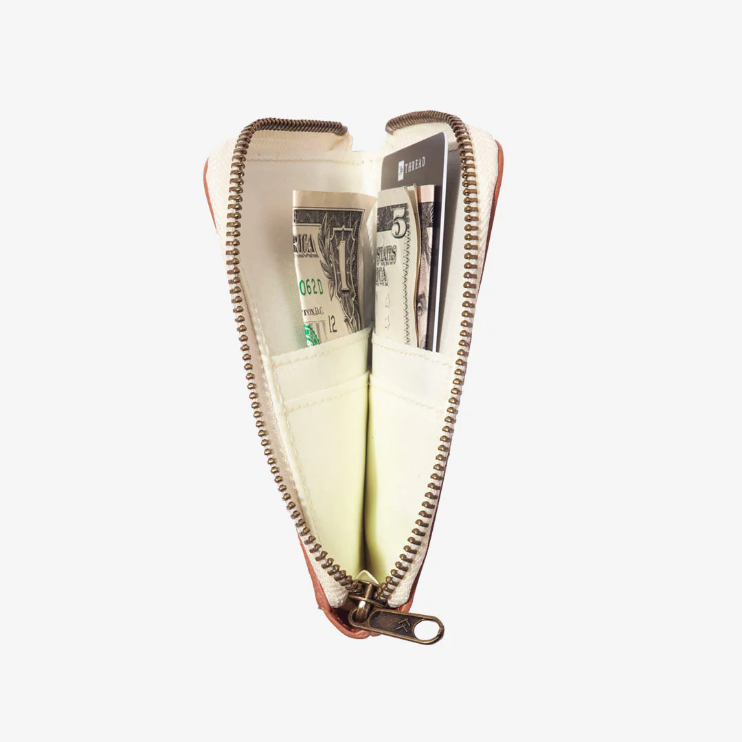 Thread Leather Zip Wallet - Emmeline