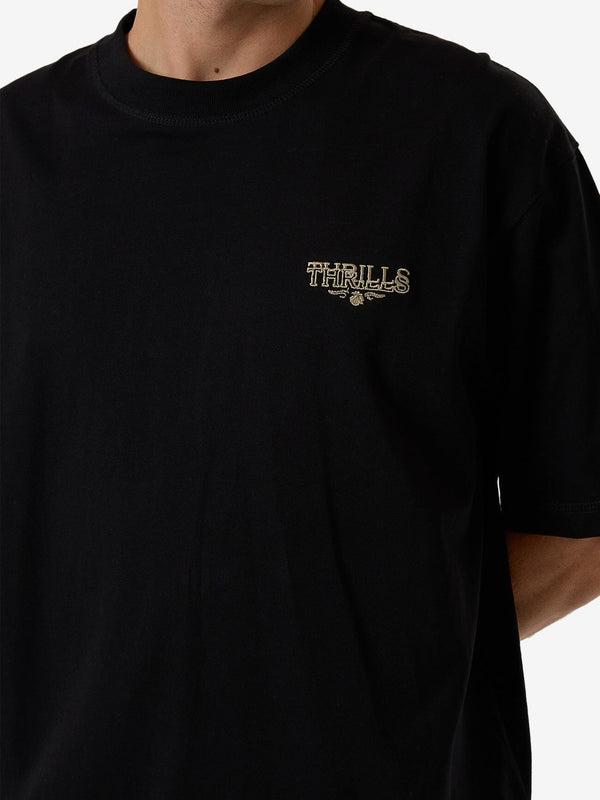 THRILLS Be Adorned Box Fit Oversize Short Tee - BLACK - Sun Diego Boardshop