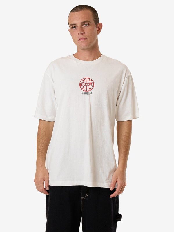 THRILLS Hidden Agenda Oversize Fit Tee - DIRTY WHITE - Sun Diego Boardshop