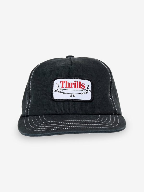 THRILLS Eternal Outlaw 5 Panel Cap - WASHED BLACK - Sun Diego Boardshop