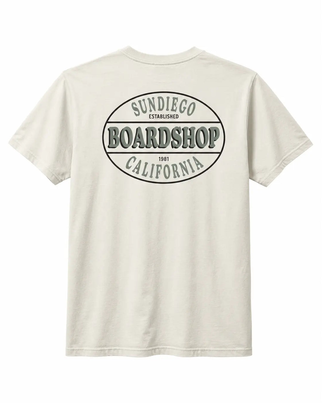 SunDiego Men's Boardshop Tee - Vintage White