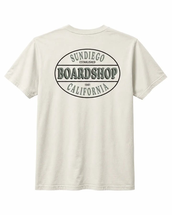 SunDiego Men's Boardshop Tee - Vintage White