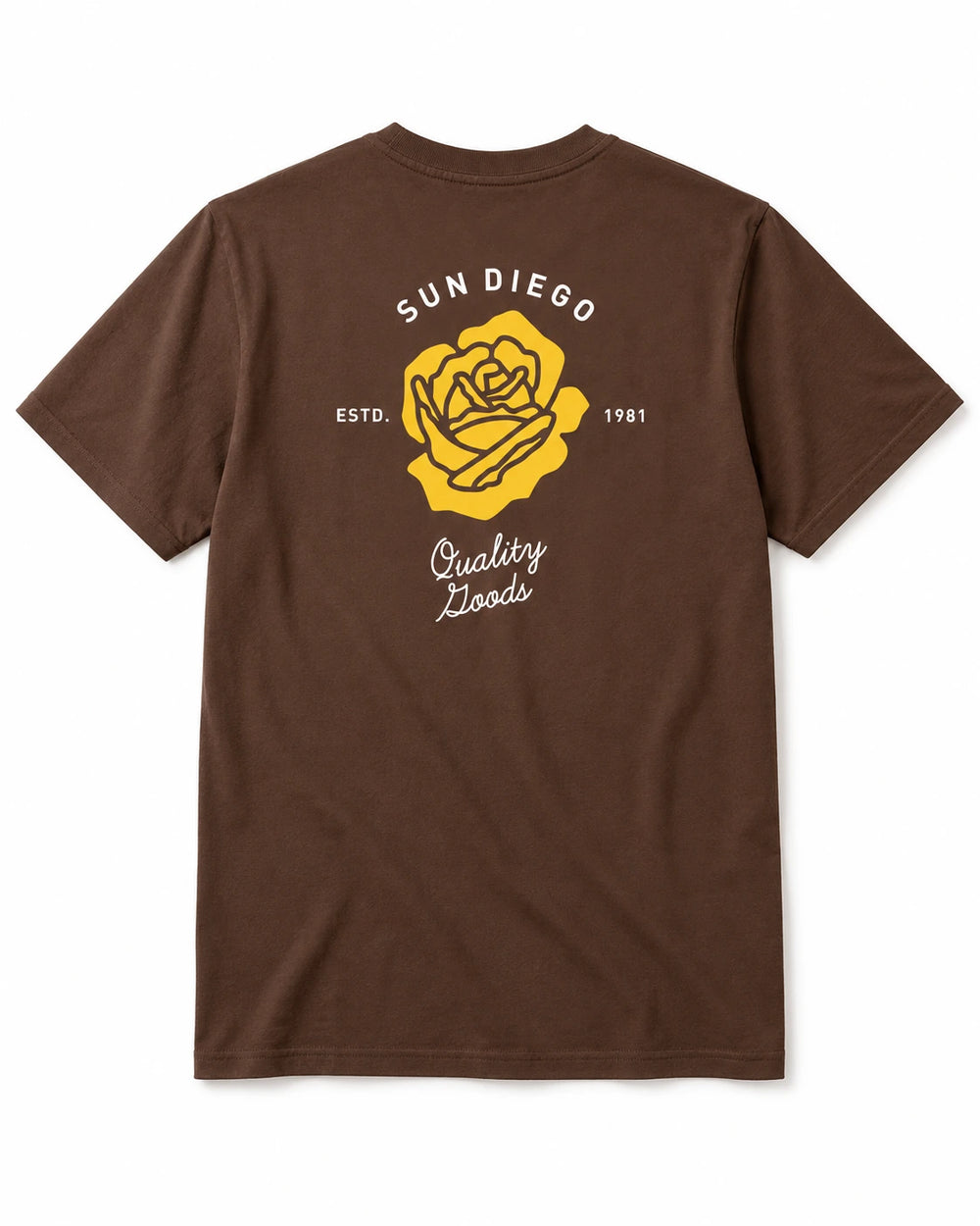 SunDiego Men's Roses Oversized Box Tee - Chocolate - Sun Diego Boardshop