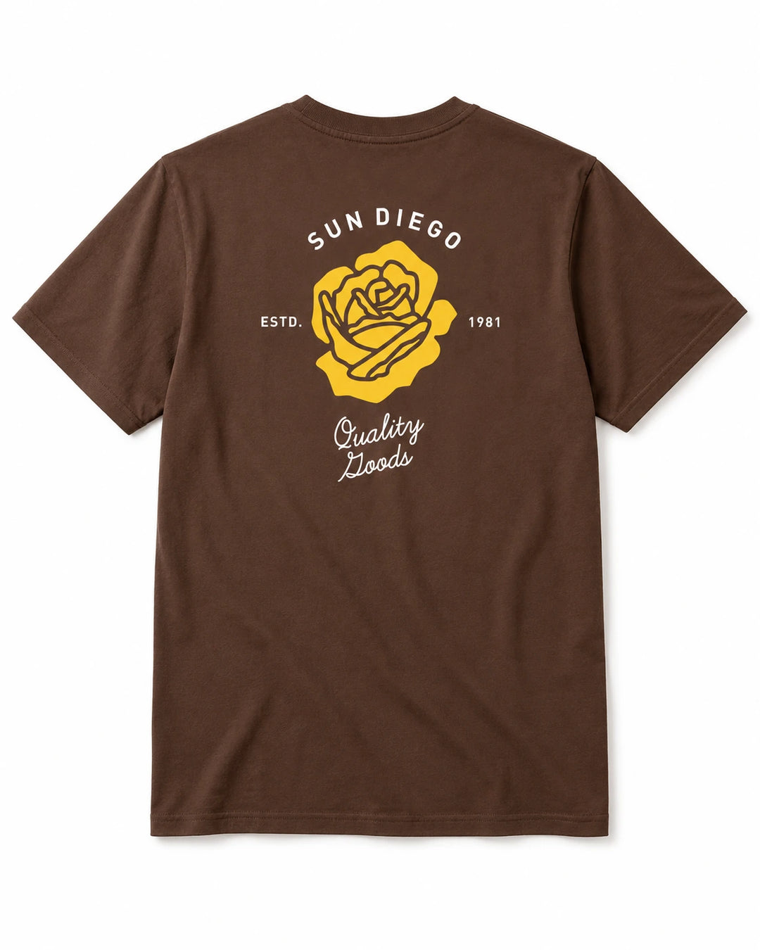 SunDiego Men's Roses Oversized Box Tee - Chocolate - Sun Diego Boardshop