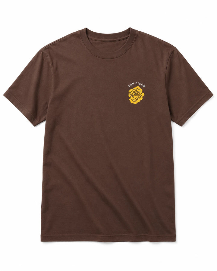 SunDiego Men's Roses Oversized Box Tee - Chocolate - Sun Diego Boardshop