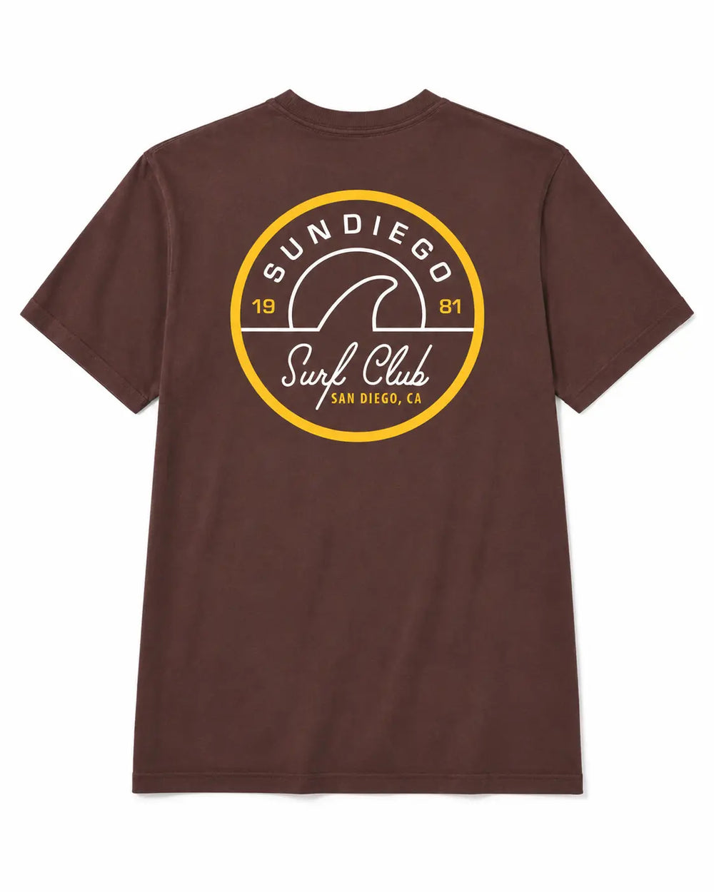 SunDiego Men's Surf Club Tee - Cacao Shell - Sun Diego Boardshop