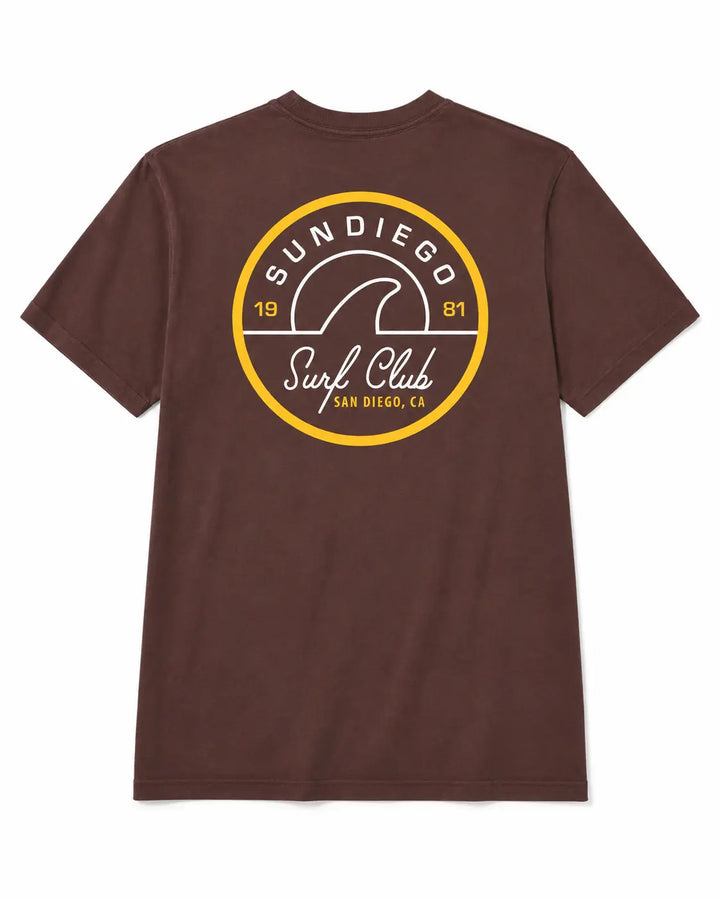 SunDiego Men's Surf Club Tee - Cacao Shell - Sun Diego Boardshop