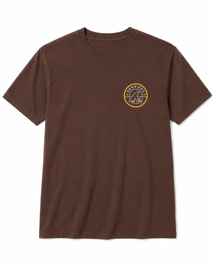 SunDiego Men's Surf Club Tee - Cacao Shell - Sun Diego Boardshop