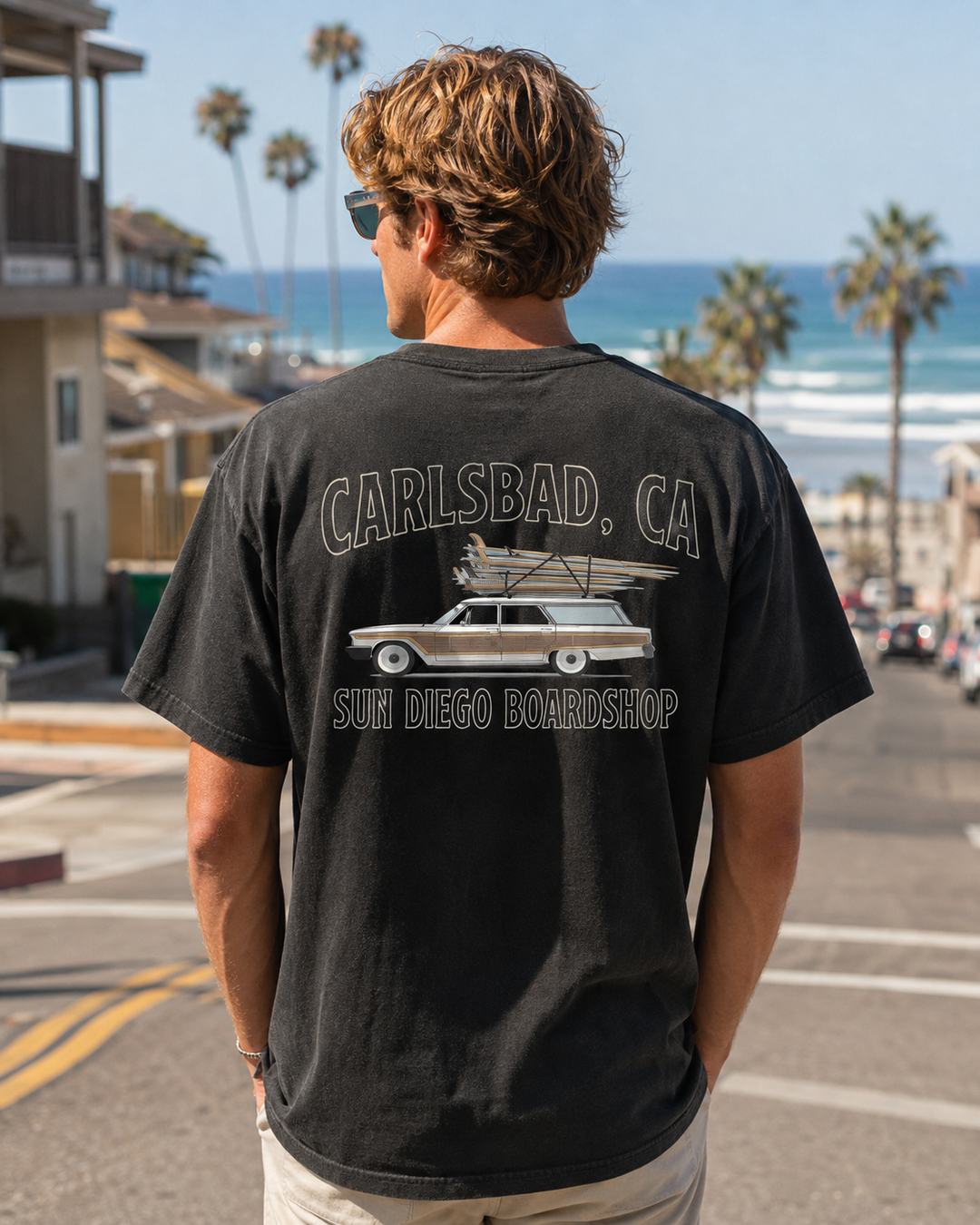 SunDiego Men's Classic Ride Tee - Pigment Black - Sun Diego Boardshop