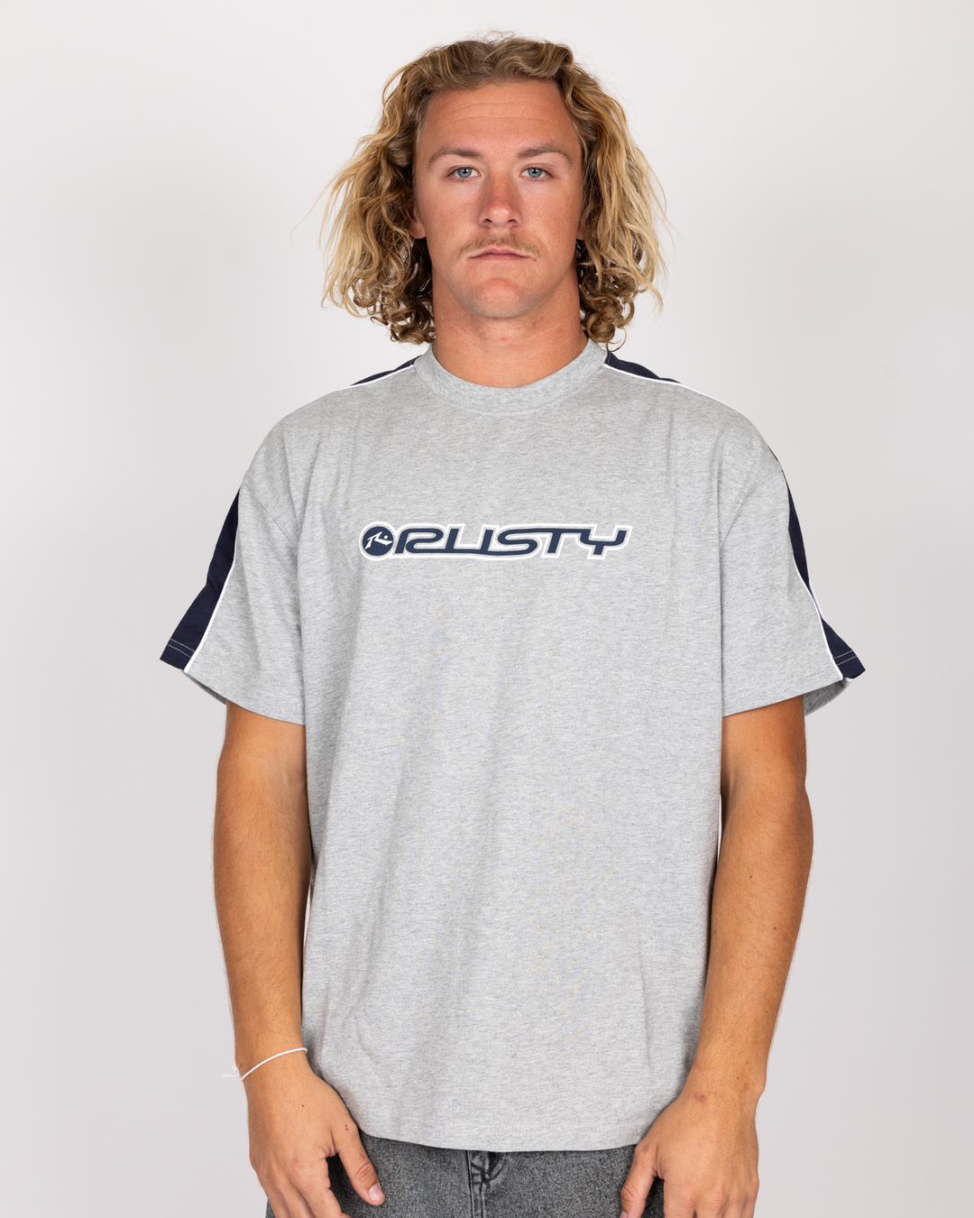 Rusty Alonso Short Sleeve Tee - Grey Marle - Sun Diego Boardshop