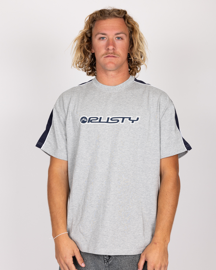 Rusty Alonso Short Sleeve Tee - Grey Marle - Sun Diego Boardshop