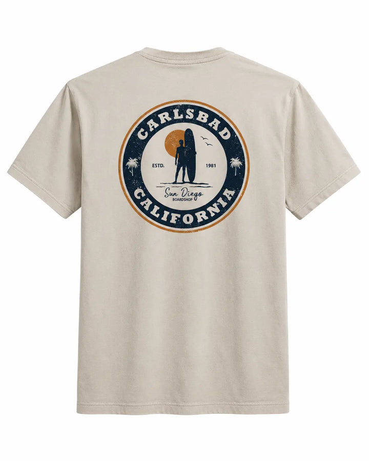 SunDiego Men's Carlsbad Surf Check Tee - Pigment Ivory