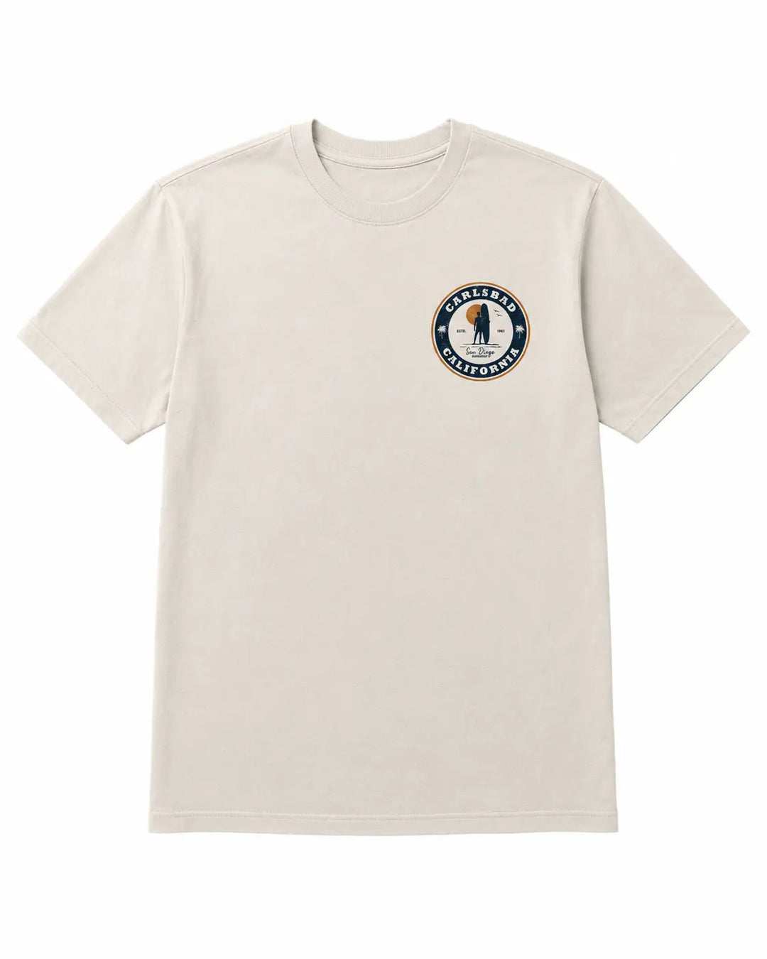 SunDiego Men's Carlsbad Surf Check Tee - Pigment Ivory