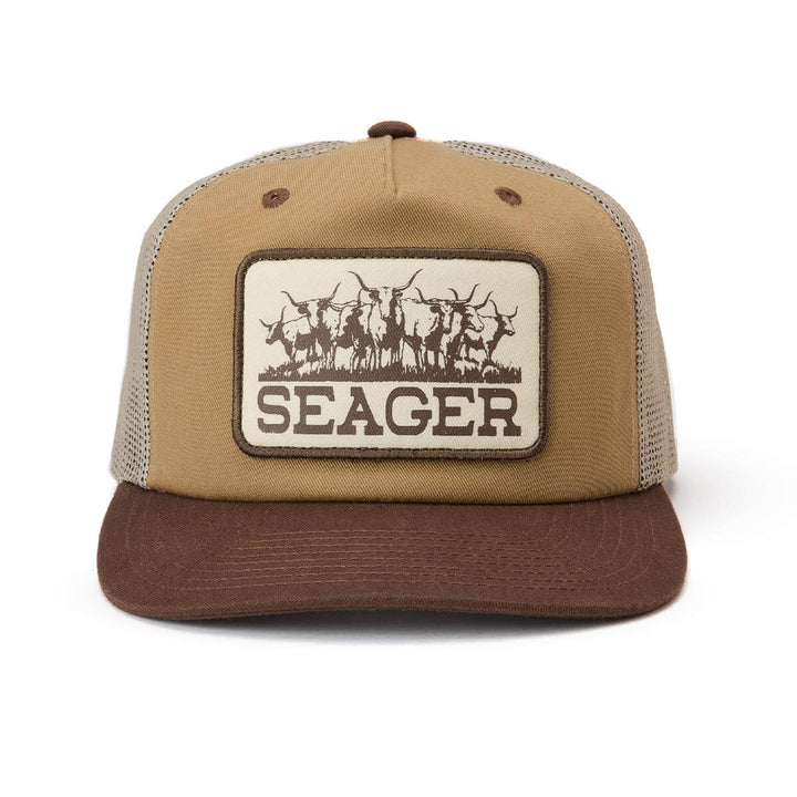 Seager Men's Herd Trucker Snapback - Tan/Brown