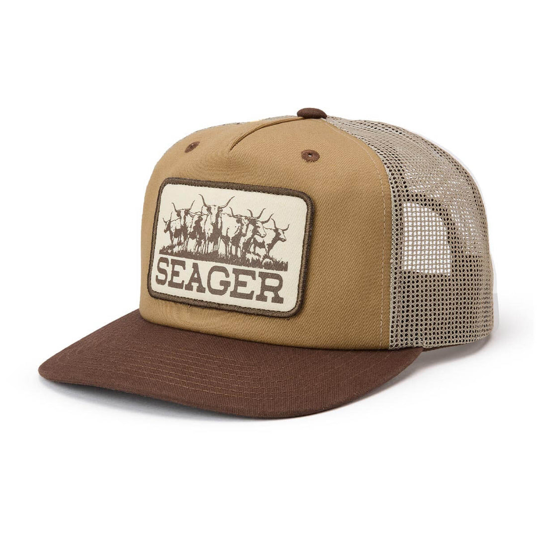 Seager Men's Herd Trucker Snapback - Tan/Brown