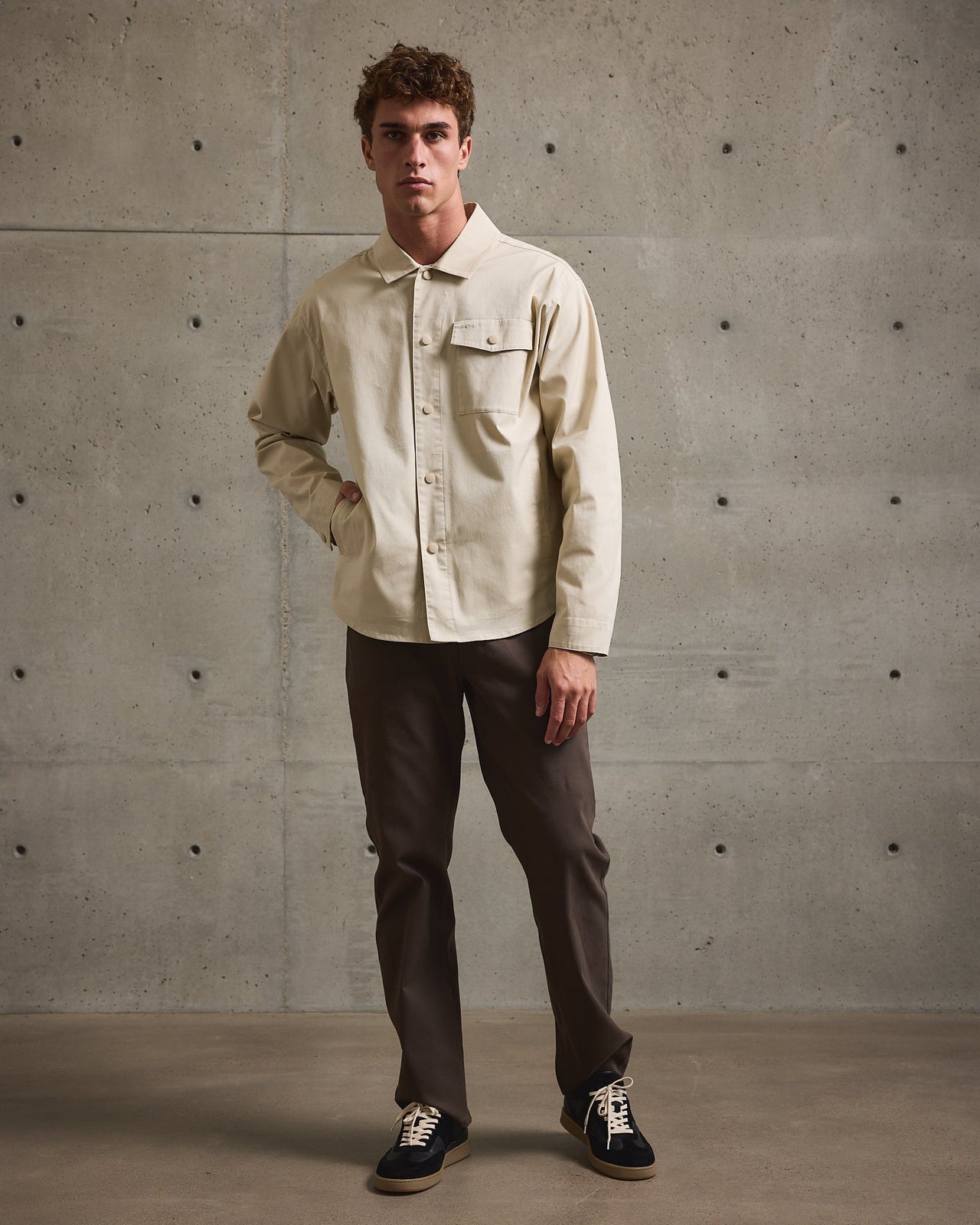 Tenore Twill Shirt Jacket Light Khaki Light Khaki M