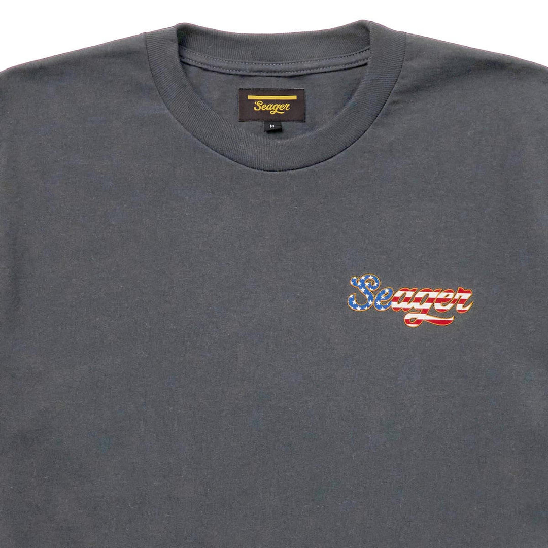 Seager Men's USA Russ Tee - Vintage Black