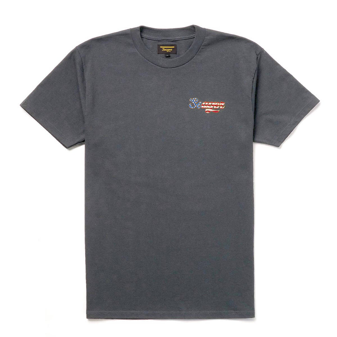 Seager Men's USA Russ Tee - Vintage Black