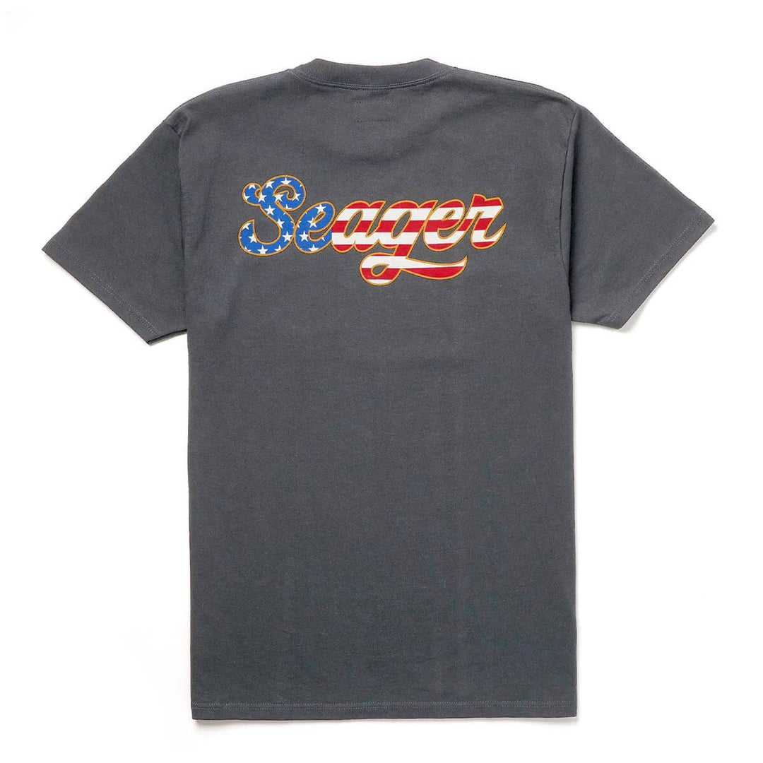 Seager Men's USA Russ Tee - Vintage Black