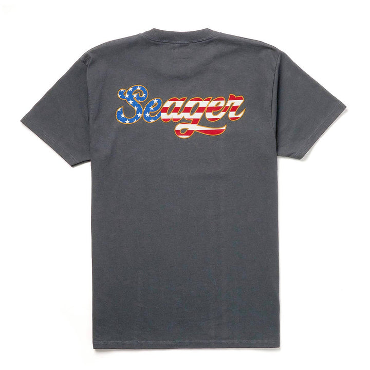Seager Men's USA Russ Tee - Vintage Black