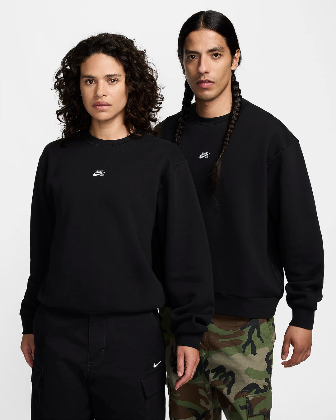 Nike Fleece Skate Crew - BLACK/WHITE - Sun Diego Boardshop