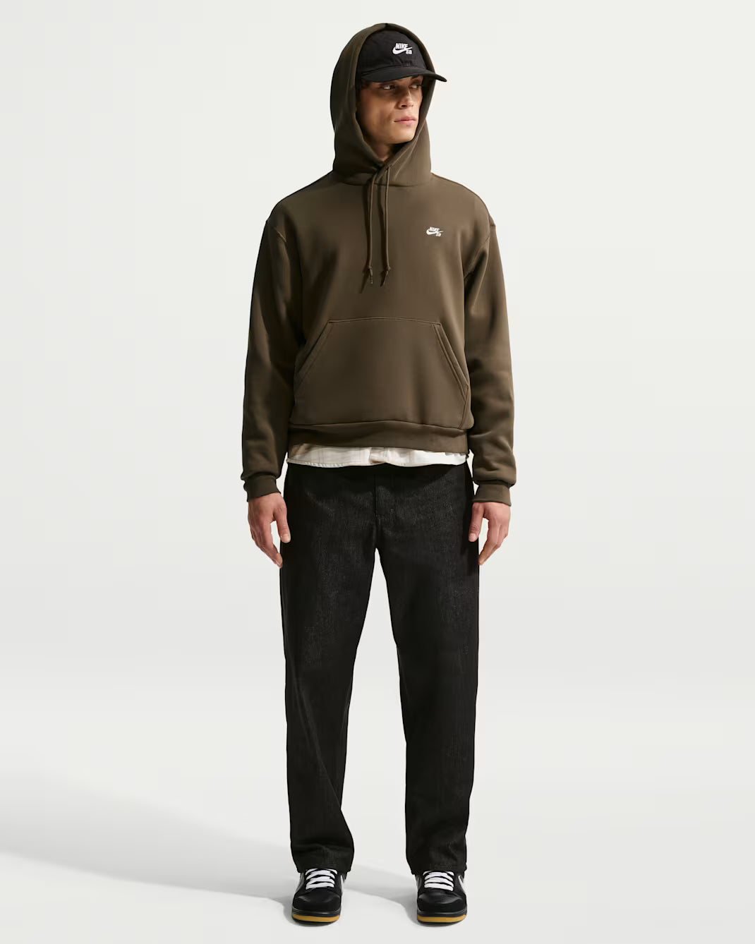 Nike Fleece Pullover Skate Hoodie - 212 Dark Hazel/White - Sun Diego Boardshop
