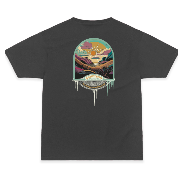 SunDiego Acid Beach T-shirt - Cool Grey - Sun Diego Boardshop