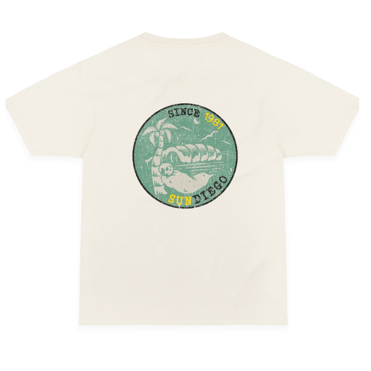 SunDiego Death Beach T-shirt - Bone - Sun Diego Boardshop
