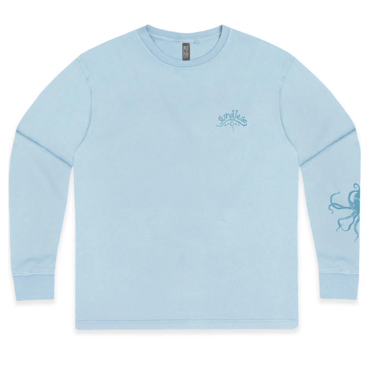 SunDiego Dont Get Inked Heavyweight Long Sleeve Tee - Sky Blue - Sun Diego Boardshop