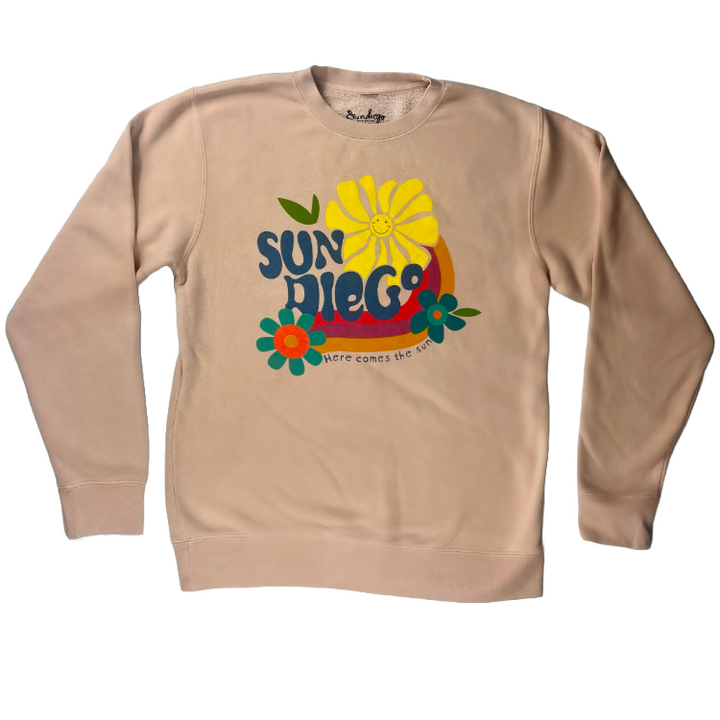 SunDiego HERE COMES THE SUN Fleece - Dusty Pink - Sun Diego Boardshop