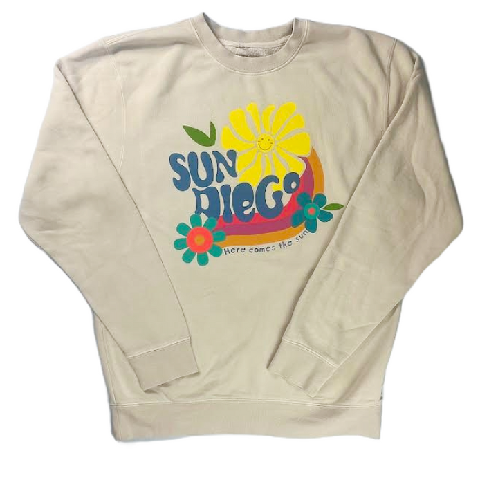 SUNDIEGO HERE COMES THE SUN FLEECE - IVORY - Sun Diego Boardshop