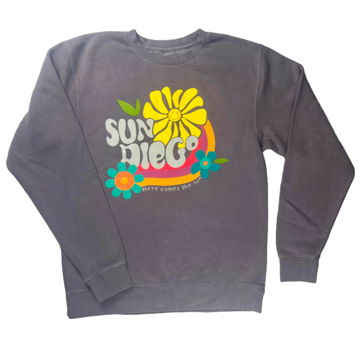 SUNDIEGO HERE COMES THE SUN FLEECE -Plum - Sun Diego Boardshop