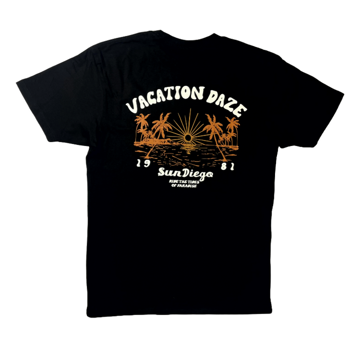 SunDiego VACATION T-Shirt - Black - Sun Diego Boardshop