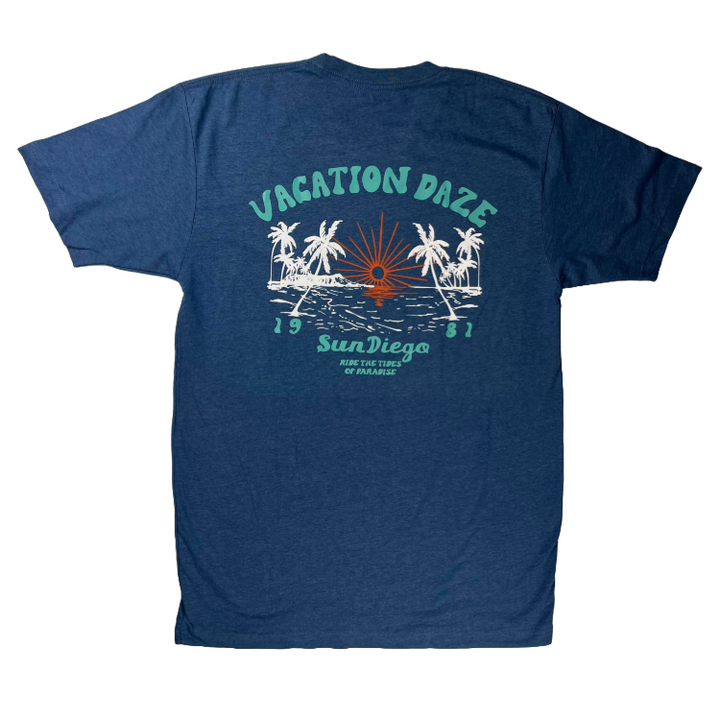 SunDiego VACATION T-Shirt - Slate Heather - Sun Diego Boardshop