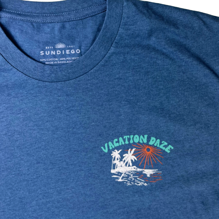 SunDiego VACATION T-Shirt - Slate Heather - Sun Diego Boardshop