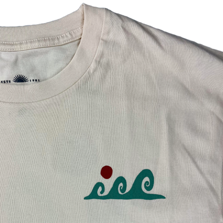 SunDiego TRES WAVES T-Shirt - Vintage White - Sun Diego Boardshop