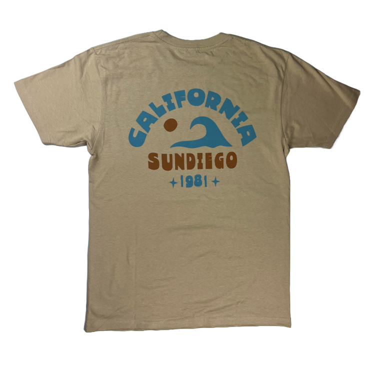 SunDiego CALIFORNIA WAVE T-Shirt - Sand - Sun Diego Boardshop