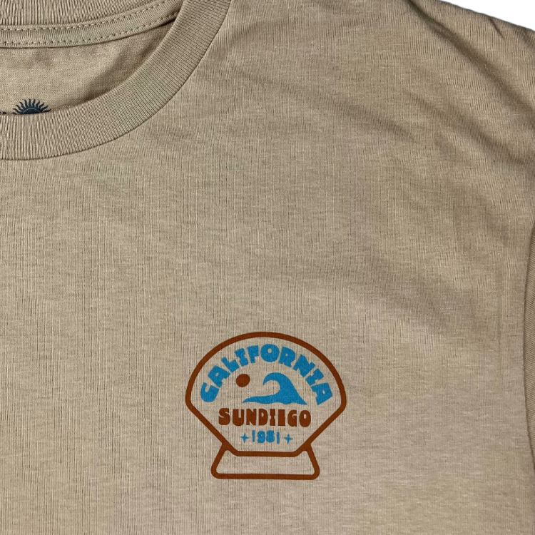 SunDiego CALIFORNIA WAVE T-Shirt - Sand - Sun Diego Boardshop