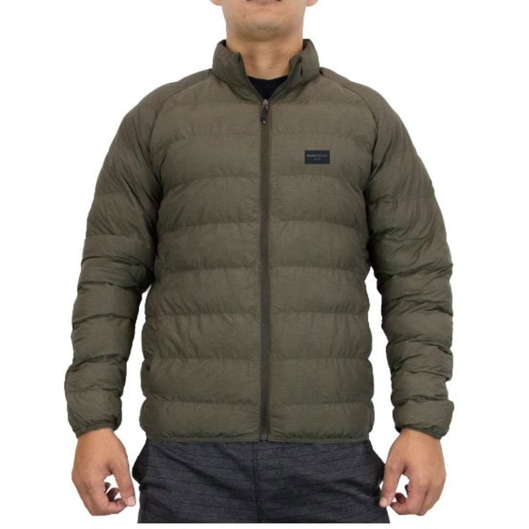 SunDiego LONGITUDE PACKABLE PUFFER JACKET - OLIVE - Sun Diego Boardshop