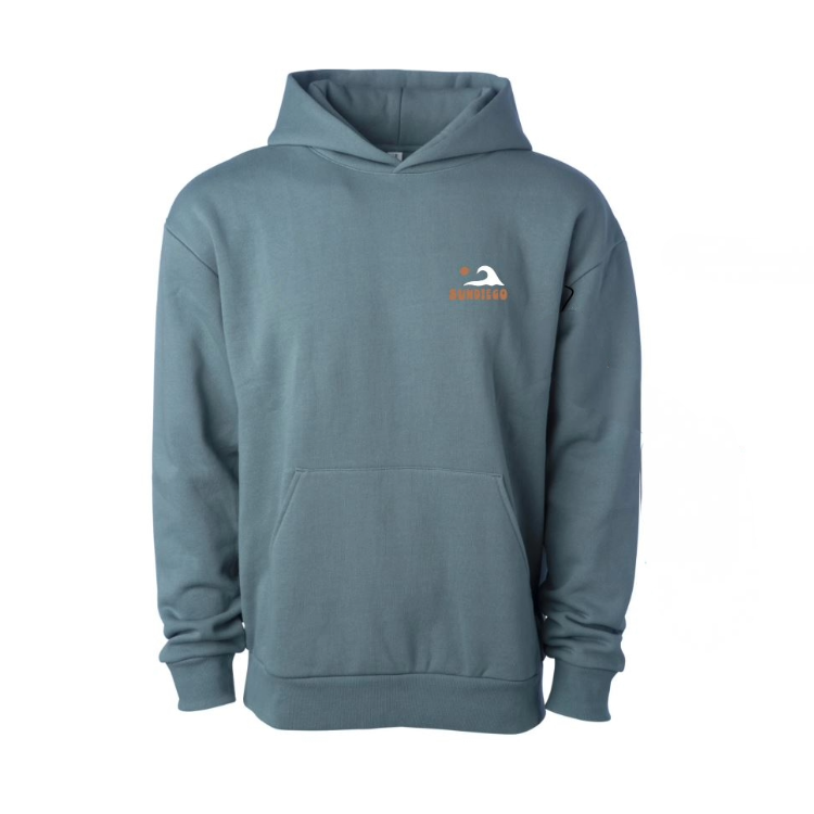 SunDiego CALI WAVE EMBROIDERED Pullover Hoodie - BLUE MAGIC - Sun Diego Boardshop