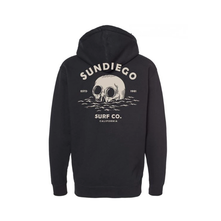 SunDiego DEATH WAVE ZIP FLEECE - BLACK - Sun Diego Boardshop