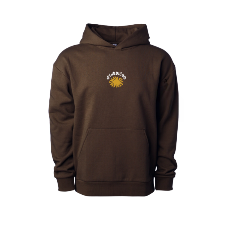 SunDiego SUNNY EMBROIDERED PULLOVER HOODIE - BROWN - Sun Diego Boardshop