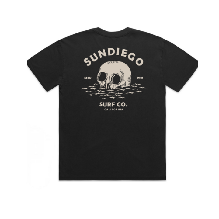 SunDiego DEATHWAVE BOX TEE - VINTAGE BLACK - Sun Diego Boardshop