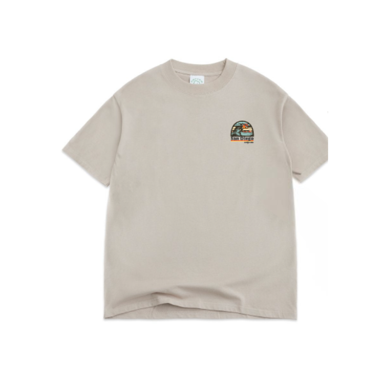 SunDiego HOT SESSION BOX TEE - STRING TAN - Sun Diego Boardshop